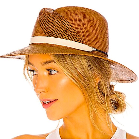This is a genuine Rag & Bone Zoe straw Fedora. This item has never been worn! - Picture 2 of 5